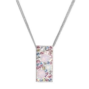 EG4257-MR Stříbrný náhrdelník se Swarovski krystaly, Magic Rose