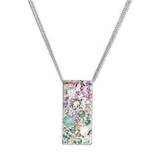 EG4257-SK Stříbrný náhrdelník se Swarovski krystaly, Sakura