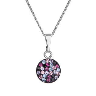 EG4359-MV Stříbrný náhrdelník se Swarovski krystaly, Magic Violet