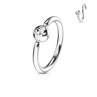 K1016-10083 Piercing - kruh, kulička se zirkonem
