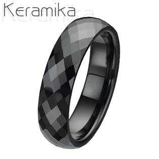 KM1002-6-55 Keramický prsten černý, šíře 6 mm