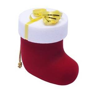 KR0026 Vánoční dárková krabička na prsten - Santova bota