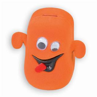 KR0057-OR Semišová dárková krabička - strašidýko oranžové