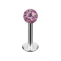 LB01097-LA Piercing do brady s krystaly Crystals From Swarovski® LIGHT AMETHYST