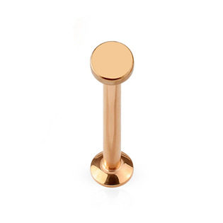 LB1029RD-12064 Zlatý piercing do brady - labreta 1,2 x 6 mm, kolečko 4 mm