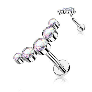 LB1113AB-1208 Piercing do brady se zirkony