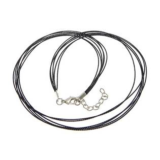 LR1129 Šňůrka na krk černá, 6 x 0,6 mm
