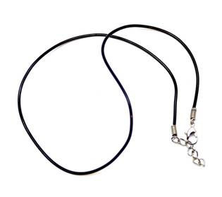 LR1138 Kaučuková šňůrka na krk černá, tl. 2 mm