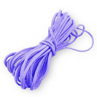 LR8001-22 Semišová šňůrka světle fialová - 2,5 mm, délka 100 cm