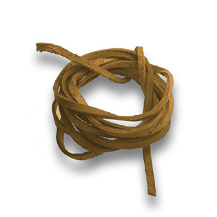 LR9000-08 Řezaná kožená šňůrka okrová, tl. 2 mm, délka 100 cm