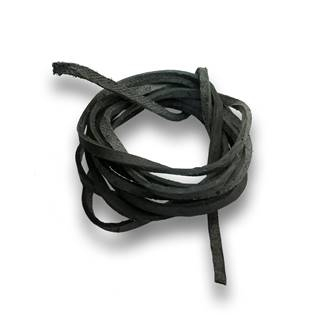 LR9000-09 Řezaná kožená šňůrka šedá, tl. 2 mm, délka 100 cm