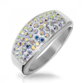 LV1010-AB-56 Ocelový prsten s krystaly Crystals from Swarovski® AB
