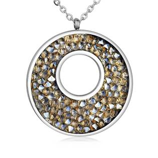 LV5001-GOL Ocelový náhrdelník s krystaly Crystals from Swarovski®, GOLDEN SHADOW