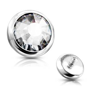 MD018-05C Ozdobný kamínek k mikrodermálu, průměr 5 mm, čirá barva
