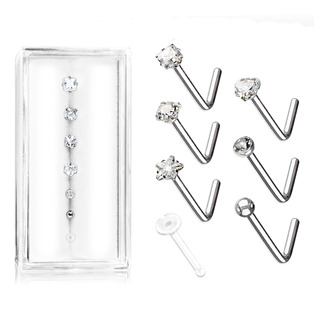 N0000-01 Sada 7mi piercingů do nosu