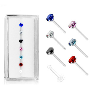 N0000-03 Sada 7mi piercingů do nosu