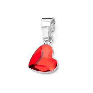 NB-0205-SI Stříbrný přívěšek se srdcem Crystals from Swarovski® Siam