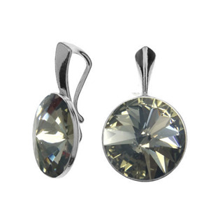 NBP141-BD Stříbrný přívěšek Crystals from Swarovski, Black Diamond