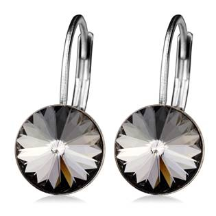 NBS08-BD Ocelové náušnice s krystaly Swarovski® BLACK DIAMOND