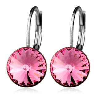 NBS08-LR Ocelové náušnice s krystaly Swarovski® LIGHT ROSE