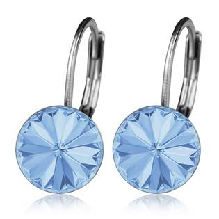 NBS08-LSH Ocelové náušnice s krystaly Swarovski®, LIGHT SAPPHIRE