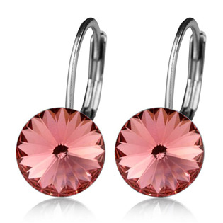NBS08-RP Ocelové náušnice s krystaly Swarovski® ROSE PEACH