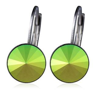 NBS08-SG Ocelové náušnice s krystaly Swarovski® SCARABEUS GREEN