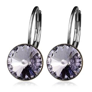 NBS08-SM Ocelové náušnice s krystaly Swarovski® SMOKE MAUVE