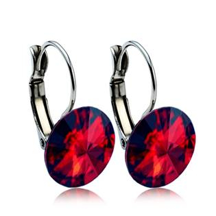 NBS12-SI Ocelové náušnice s krystaly Swarovski® 12 mm, SIAM