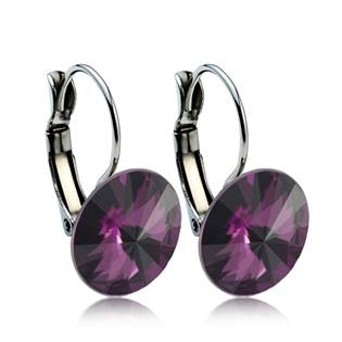 NBSS007 Ocelové náušnice - Amethyst