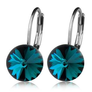 NBSS08-BZ Ocelové náušnice - Blue Zircon, 8 mm