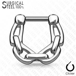 NS0028 Ocelový piercing do nosu - septum