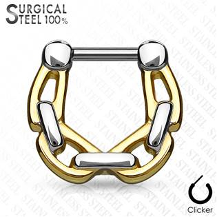 NS0029 Ocelový piercing do nosu - septum