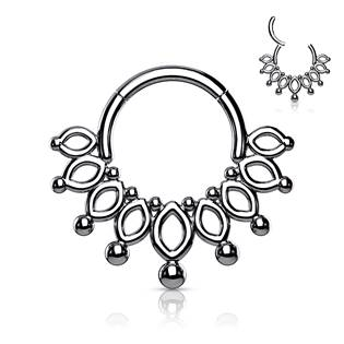 NS0034-ST Ocelový piercing do nosu - septum