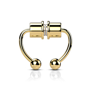 NS0048-GD Zlacený falešný septum piercing do nosu