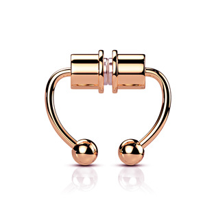 NS0048-RD Zlacený falešný septum piercing do nosu