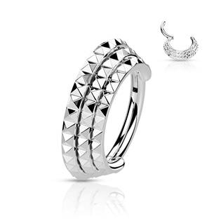 NS0050-ST Ocelový piercing do nosu - septum