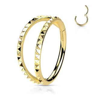 NS0051GD-1210 Zlacený kruh - helix / cartilage / tragus piercing