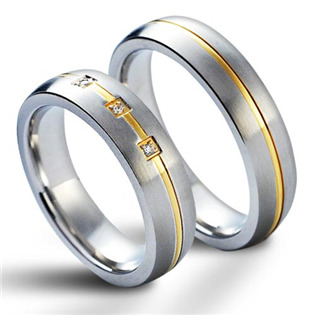 NSS1009-6 NSS1009 Snubní prsteny chirurgická ocel - pár 6 mm