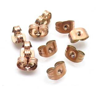 OK1016-RD Náušnicový puzetový uzávěr ocelový 4,5 x 6 mm - 1 kus