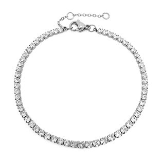 OPA1858-CR Ocelový štrasový tenisový náramek CRYSTAL