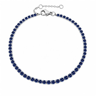 OPA1858-SP Ocelový štrasový tenisový náramek SAPPHIRE