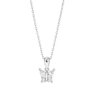 OPD0384-ST Ocelový náhrdelník motýlek