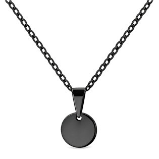 OPD1004-09 Personalizovaný černý ocelový náhrdelník