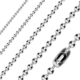 OPE1001-012-50 Ocelový řetízek kuličkový, tl. 1,2 mm