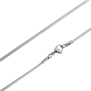 OPE1096-030-45 Ocelový řetízek had plochý, š. 3 mm, délka 45 cm