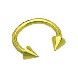 PV1014-161105Y Piercing - podkova 1,6x11 mm, žlutá barva