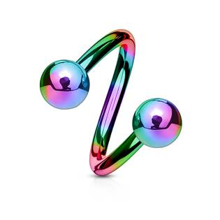 SP1001W-16115 Piercing spirála duhová