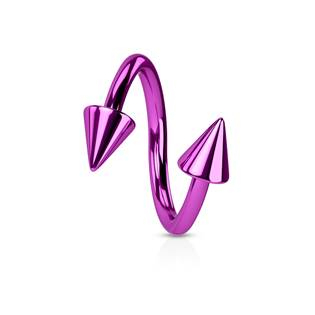 SP1002A-1210 Piercing spirála světle fialová 1,2 x 10 mm