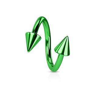 SP1002G-1210 Piercing spirála světle zelená 1,2 x 10 mm